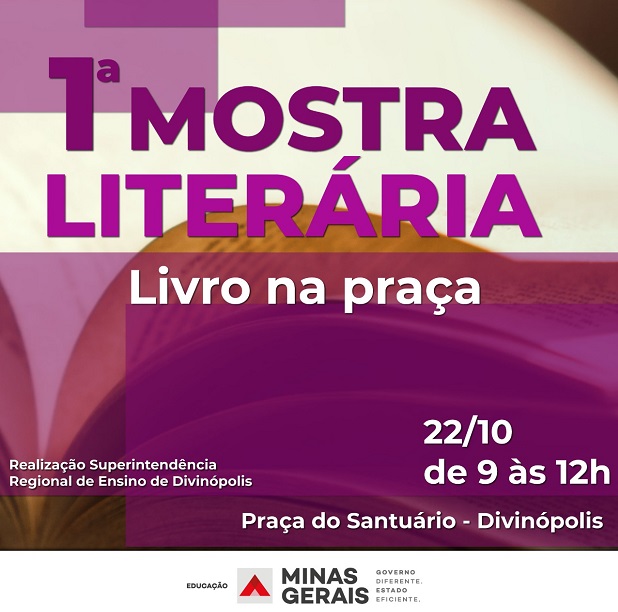Mostra Literária é realizada em praça por Superintendência Regional de Ensino de Divinópolis