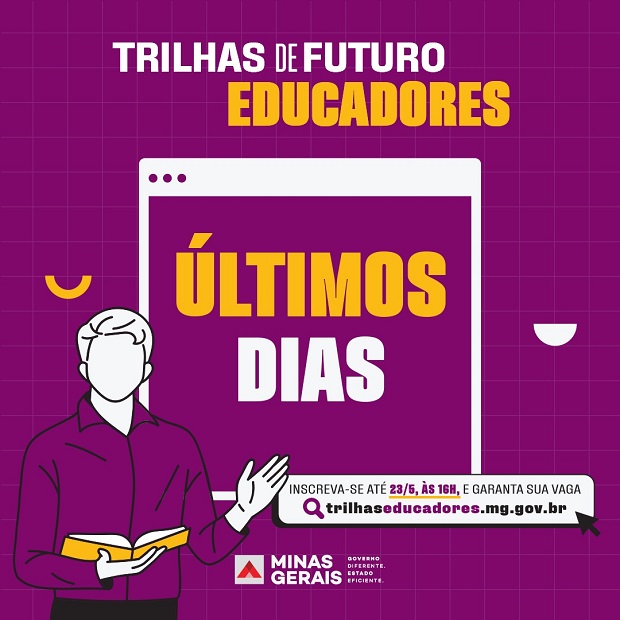 Atenção: últimos dias para servidores da Educação se inscreverem em uma pós-graduação gratuita pelo Trilhas de Futuro Educadores