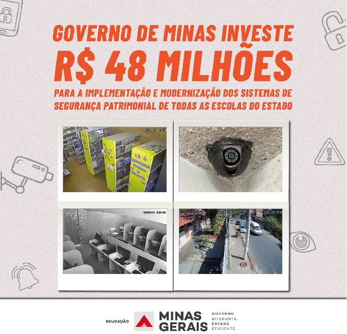 Governo de Minas investe R$ 48 milhões em sistemas de segurança patrimonial de todas as escolas da rede pública estadual