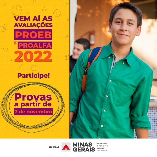 Escolas da rede pública mineira iniciam avaliações do Proalfa e Proeb 2022 nesta segunda (7/11)