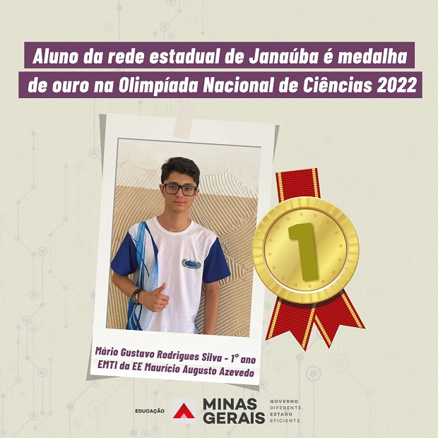 Escola estadual de Janaúba se destaca na Olimpíada Nacional de Ciências 2022 com aluno medalha de ouro