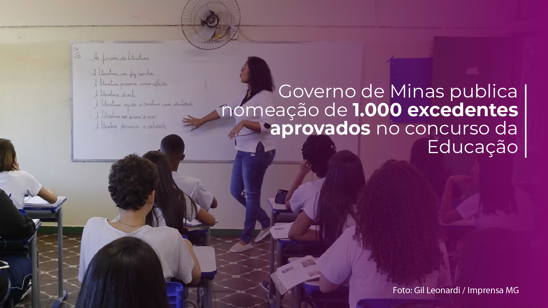 Governo de Minas publica nomeação de 1.000 excedentes aprovados no concurso da Educação
