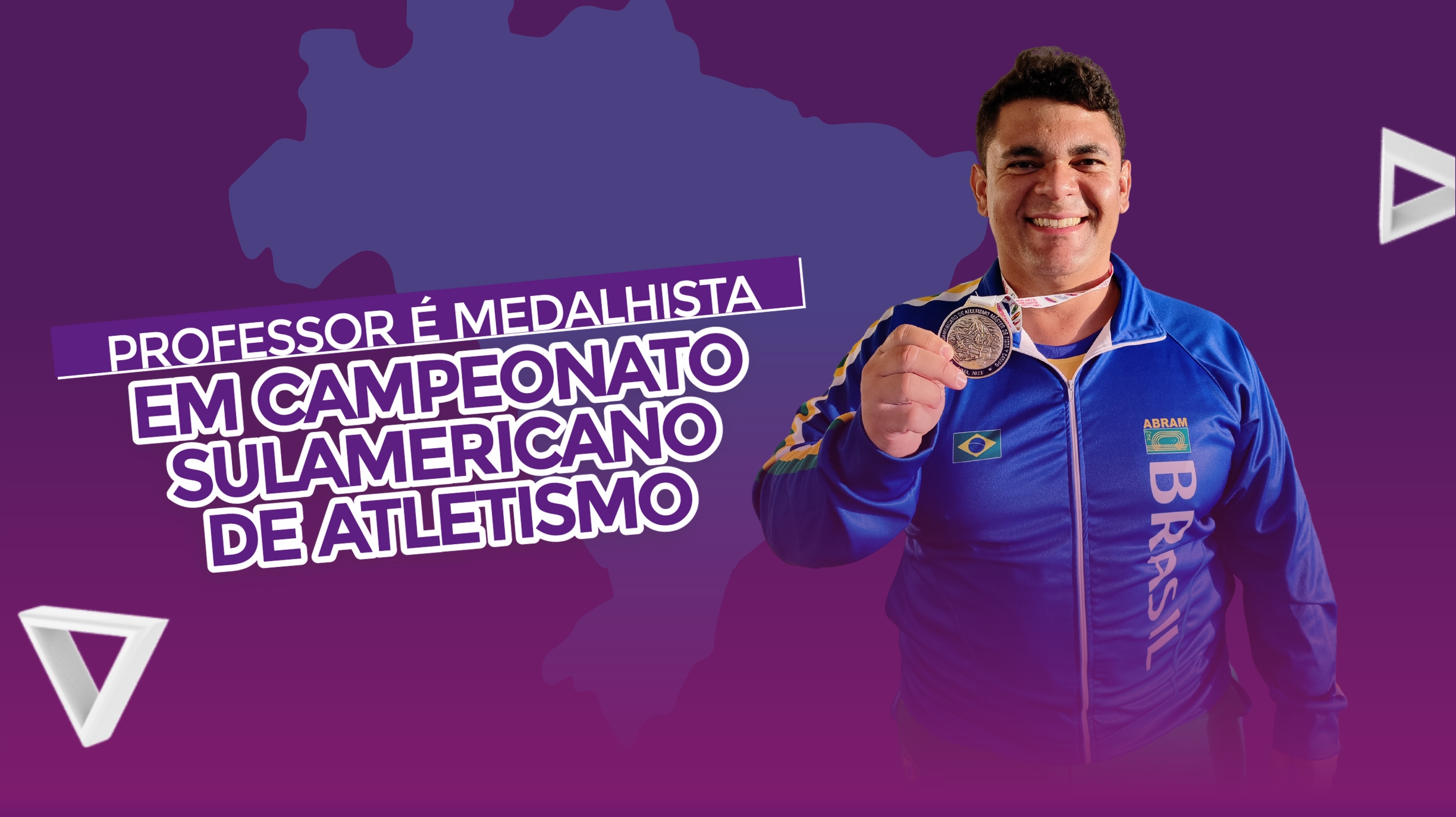 Professor da rede estadual de ensino é medalhista em Campeonato Sulamericano de Atletismo