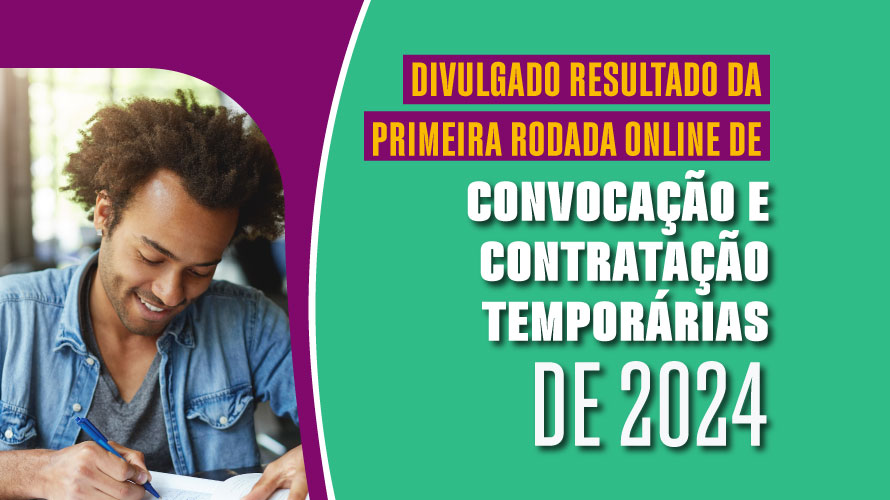 Divulgado resultado da primeira rodada online de convocação e contratação temporária de profissionais para o quadro de magistério e administrativo da rede estadual de ensino 