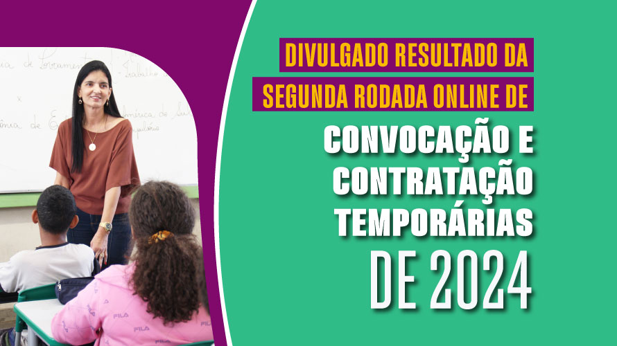 Educação divulga resultado da segunda rodada online de convocação e contratação temporária de profissionais da rede estadual