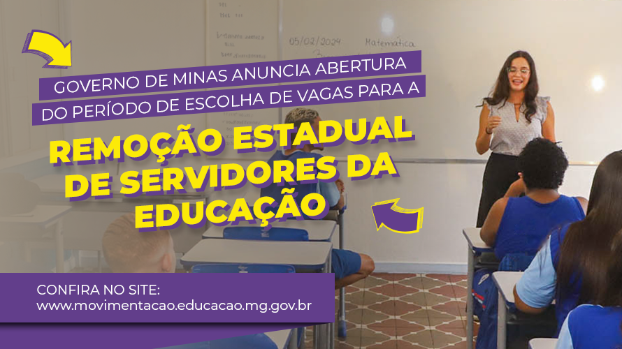 Aberto período de escolha de vagas para remoção estadual de servidores da educação