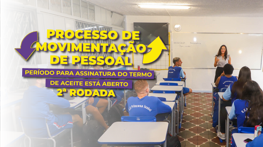 Período para assinatura do termo de aceite da 2ª rodada do Processo de Movimentação de Pessoal está aberto