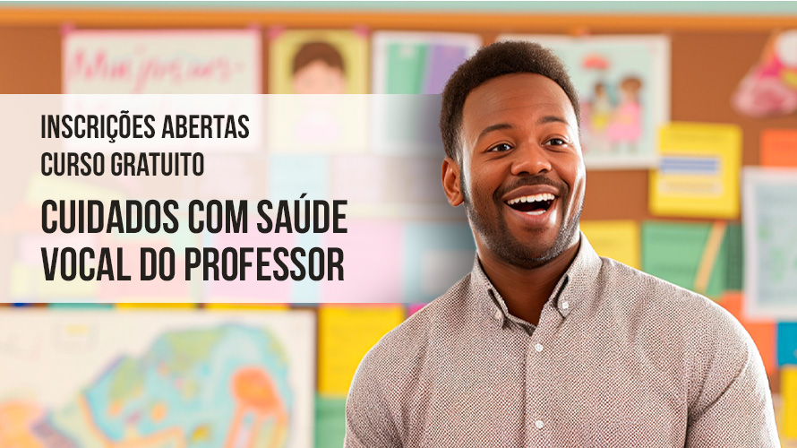 Curso gratuito de cuidados com saúde vocal do professor está com inscrições abertas