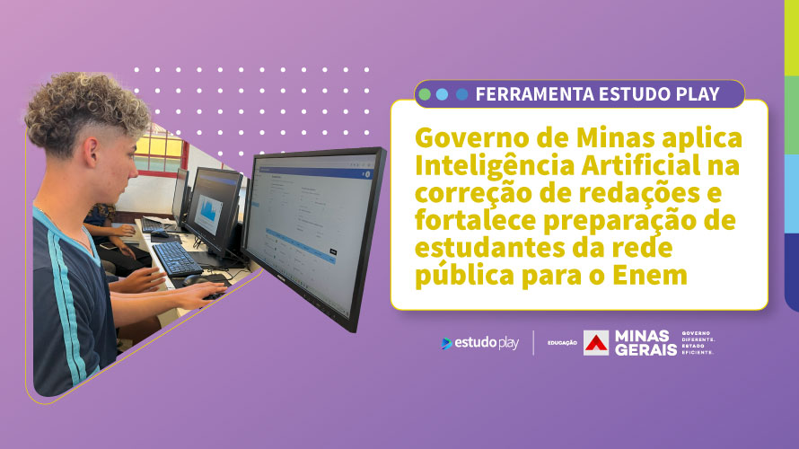 Governo de Minas aplica Inteligência Artificial na correção de redações e fortalece preparação de estudantes da rede pública para o Enem 