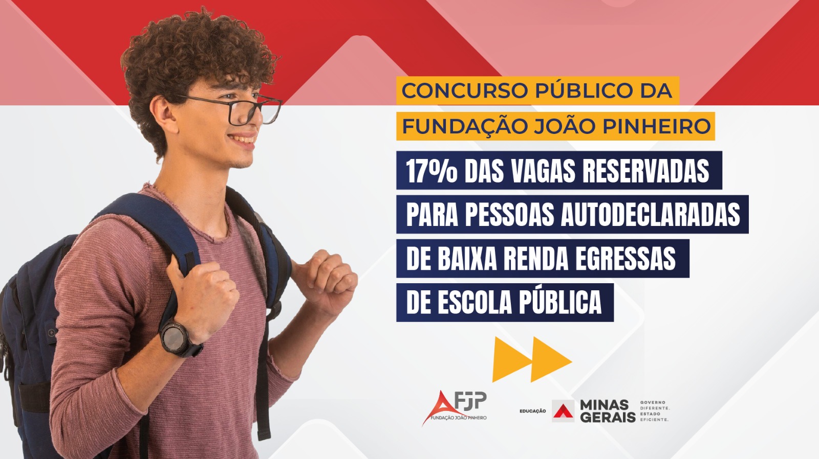 Concurso público da Fundação João Pinheiro tem 17% das vagas reservadas para pessoas autodeclaradas de baixa renda egressas de escola pública