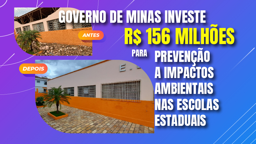 Governo de Minas investe R$ 156 milhões para prevenção a impactos ambientais nas escolas estaduais