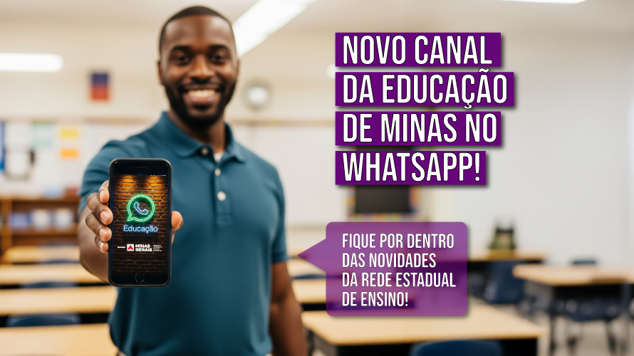 Educação de Minas lança canal oficial no WhatsApp com informações diretas para a população
