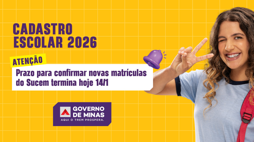 Prazo para confirmar novas matrículas do Sucem termina hoje 14/1
