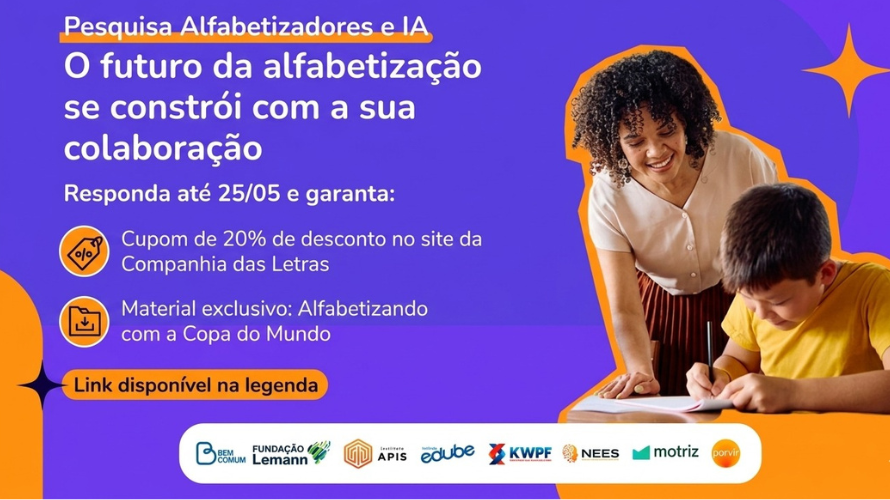 Educação divulga pesquisa sobre uso de Inteligência Artificial por alfabetizadores